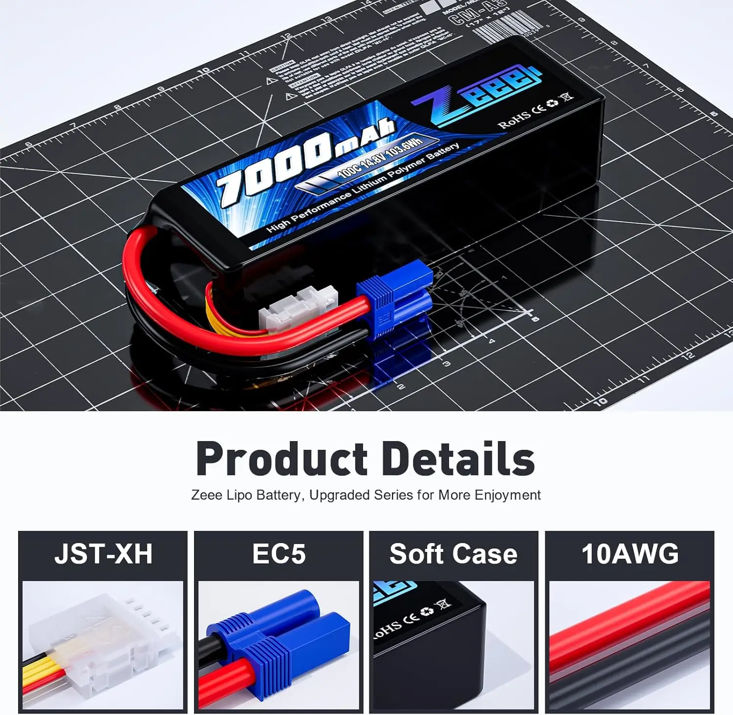 Zeee 4S 7000mAh FPV Drone Lipo - 6S Lipo Battery 22.2V 5000Mah ulasan dan harga