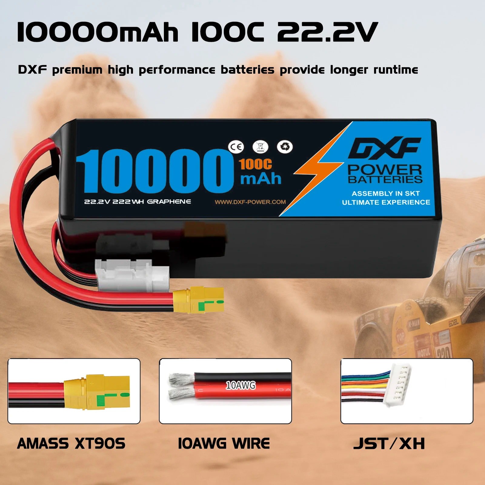 DXF Lipo Battery 6S 22.2V 100C - 6S Lipo Battery 22.2V 5000Mah ulasan dan harga