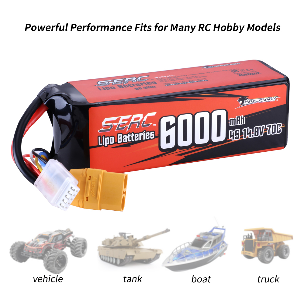 SUNPADOW 4S Lipo Battery for 1 - 4S Lipo Battery 14.8V 6000Mah ulasan dan harga
