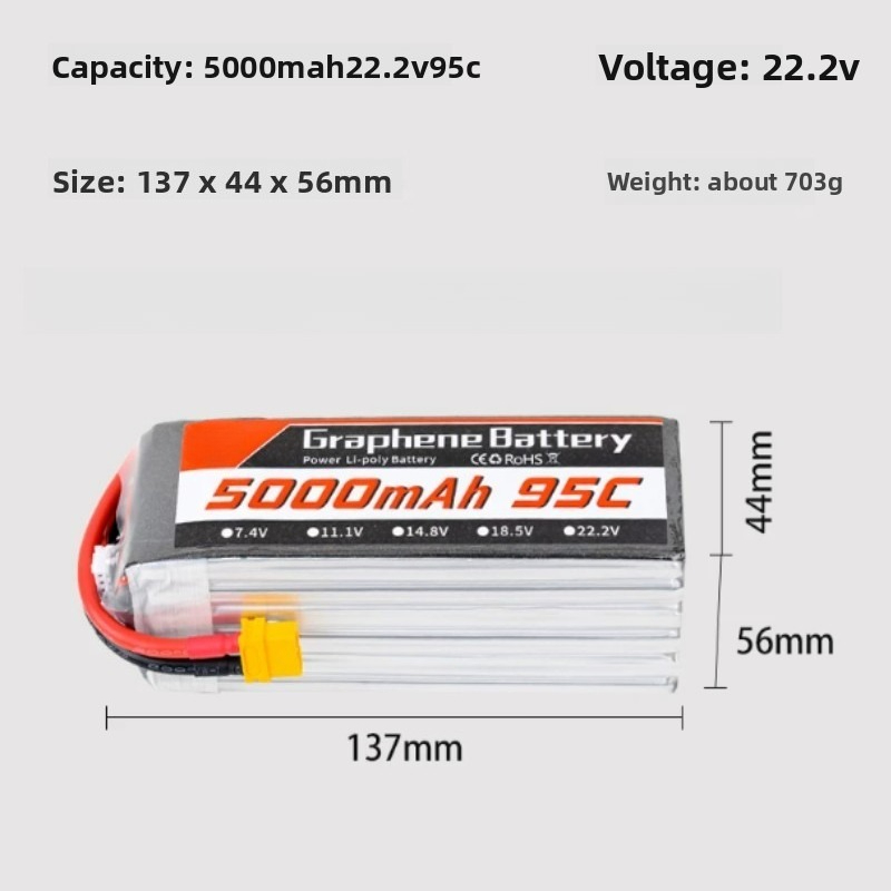 For 7-9-10 Inch FPV Racing Dro - 6S Lipo Battery 22.2V 5000Mah ulasan dan harga
